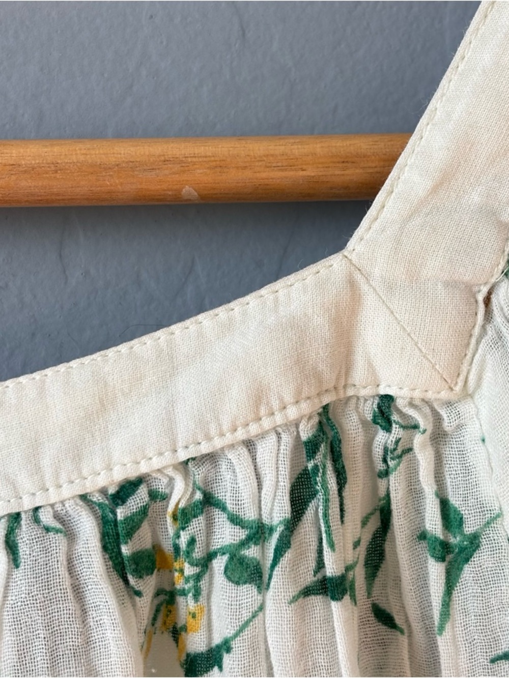 Lucky Brand Floral Button Up Banded Top Womens Medium Relaxed Fit Cotton Boho - Picture 14 of 14